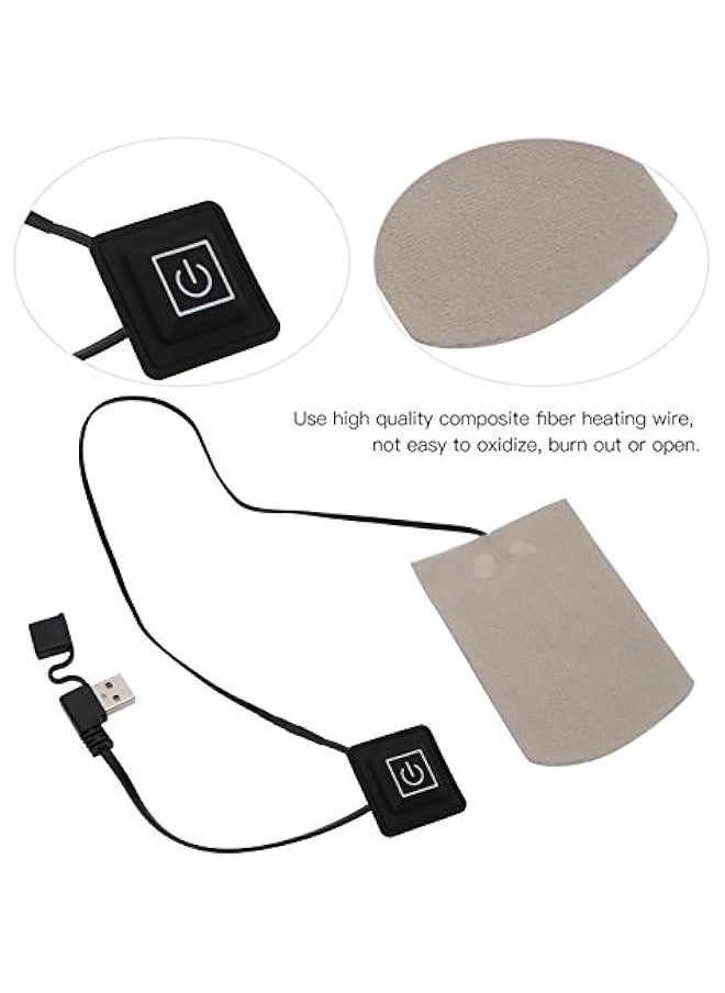 Heated Insole , 77 122℉ 2Pcs Heating Pad Composite Fiber Electric Socks Heater Film USB Winter Keep Warm for Outdoor Sports Fishing Camping Heating The Soles of Socks