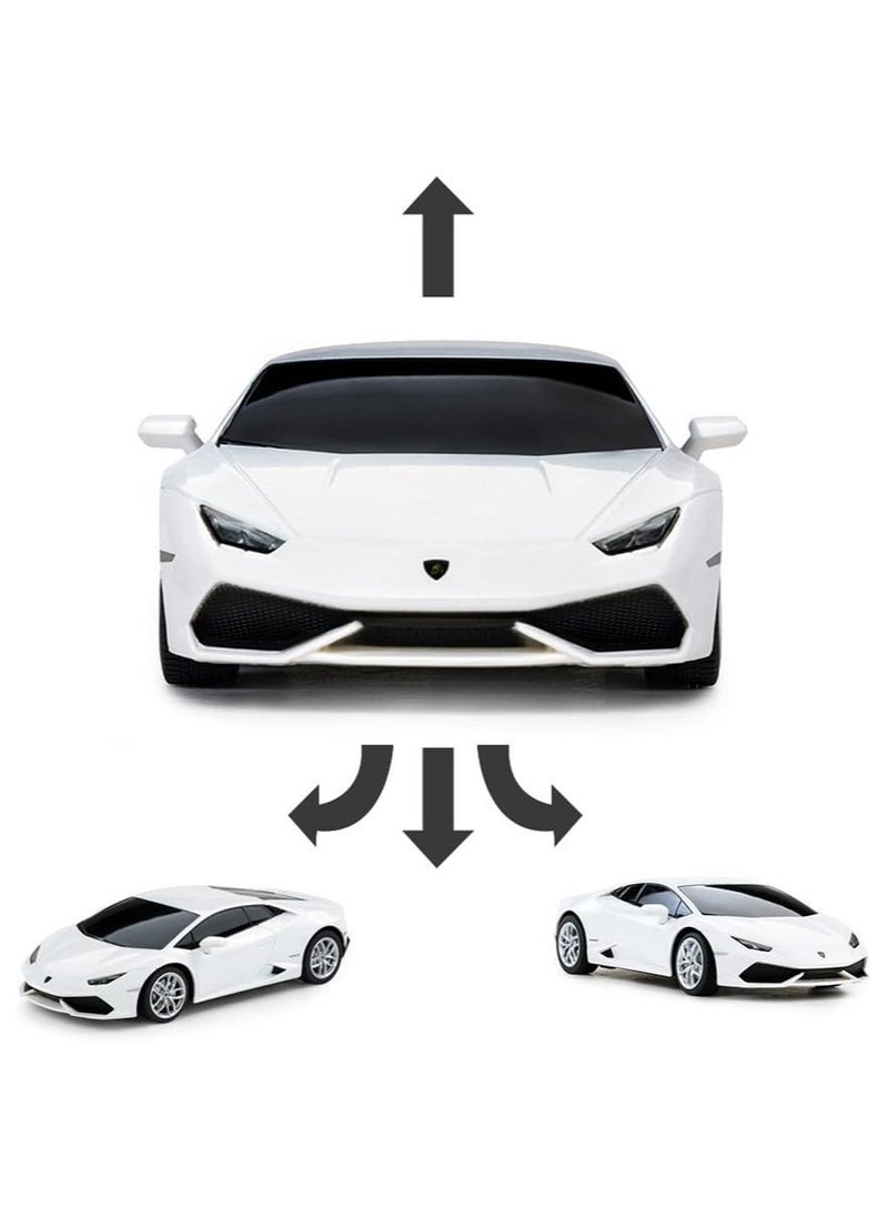 1:24 Scale Official Licensed Lamborghini HURACÁN Electric Remote Control Sport Racing Hobby Toy Car, RC Car Model Vehicle Gift for Boys, Girls, Teens and Adults -  White