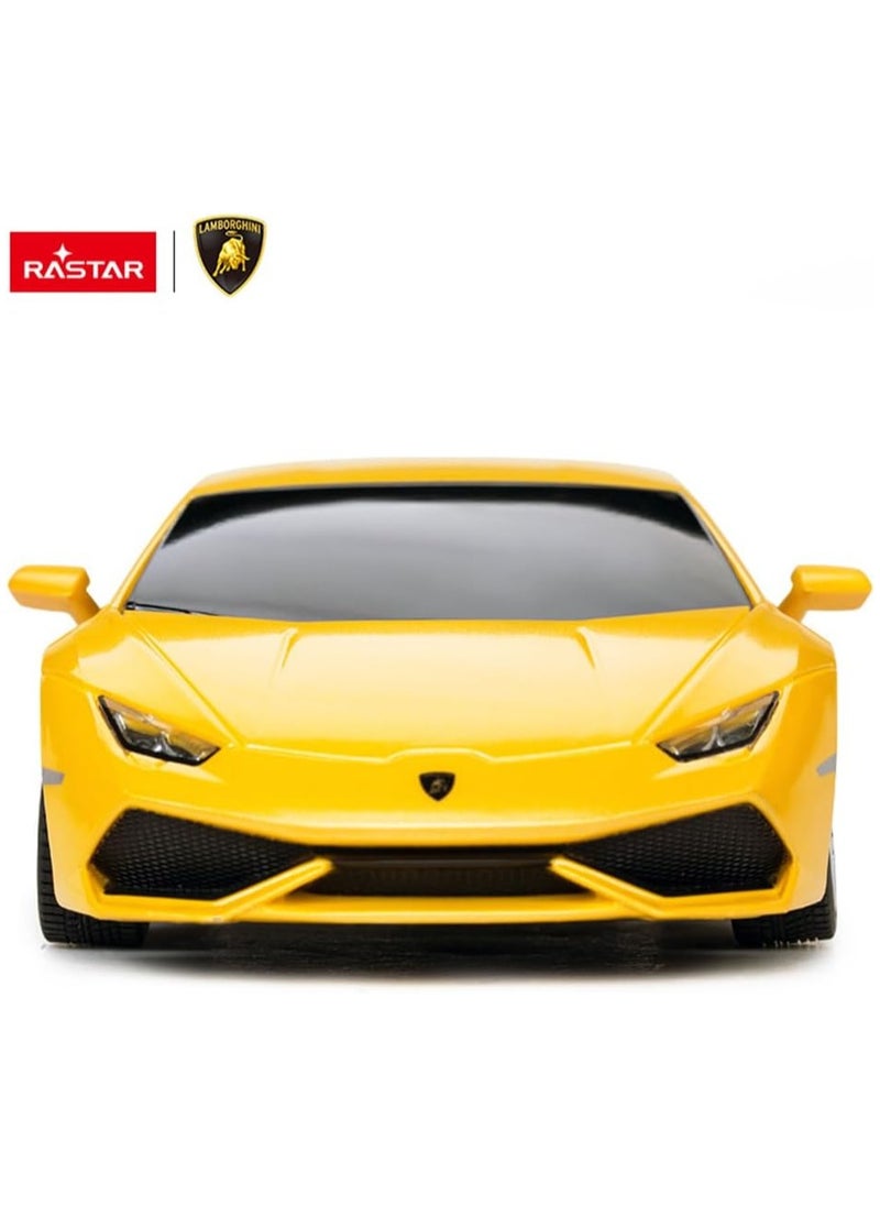 Official Licensed Lamborghini HURACÁN LP610-4 1:24 Scale Electric Remote Control Sport Racing Hobby Toy Car, RC Car Model Vehicle Gift for Boys, Girls, Teens and Adults - Yellow