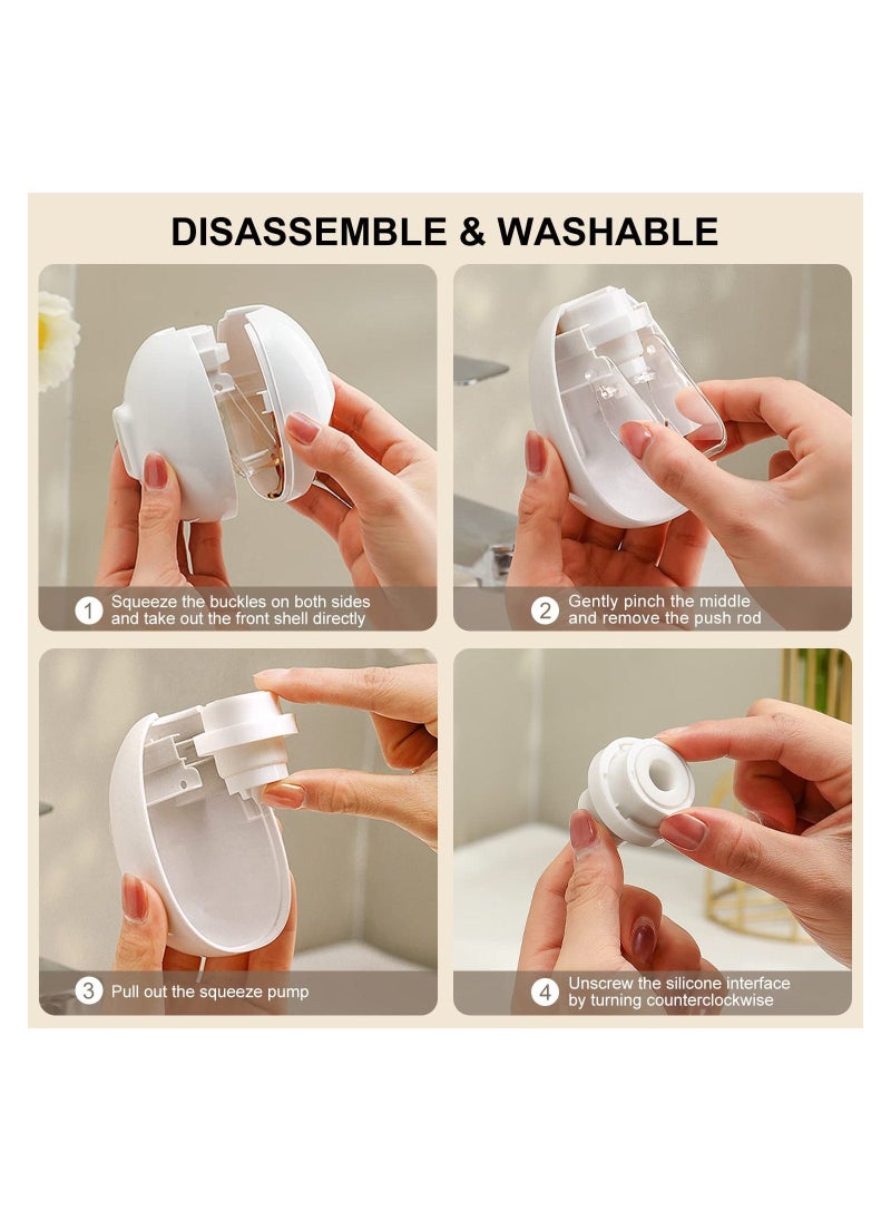 Toothpaste Dispenser Wall Mount for Kids and Adults Automatic Toothpaste Squeezer Kit with Dustproof Cover for Bathroom Toothpaste Holder