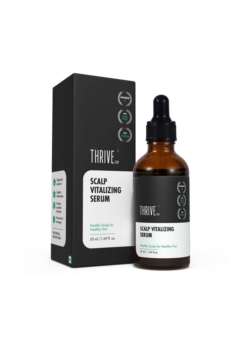 ThriveCo Scalp Vitalizing Serum | Tightens Scalp Skin, Combats Inflammation, Gives Hydration, Prevents Hair Breakage, Makes Hair Stronger From The Roots & Promotes Hair Growth | For Men & Women | 50ml