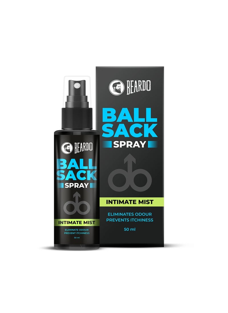 Beardo Ball Sack Spray For Men, 50ml | Intimate Care Spray for Fresh, Clean and Dry Balls | Intimate Hygiene Body Spray for Men; Prevents Odor, itch | Strictly for men Gift for men