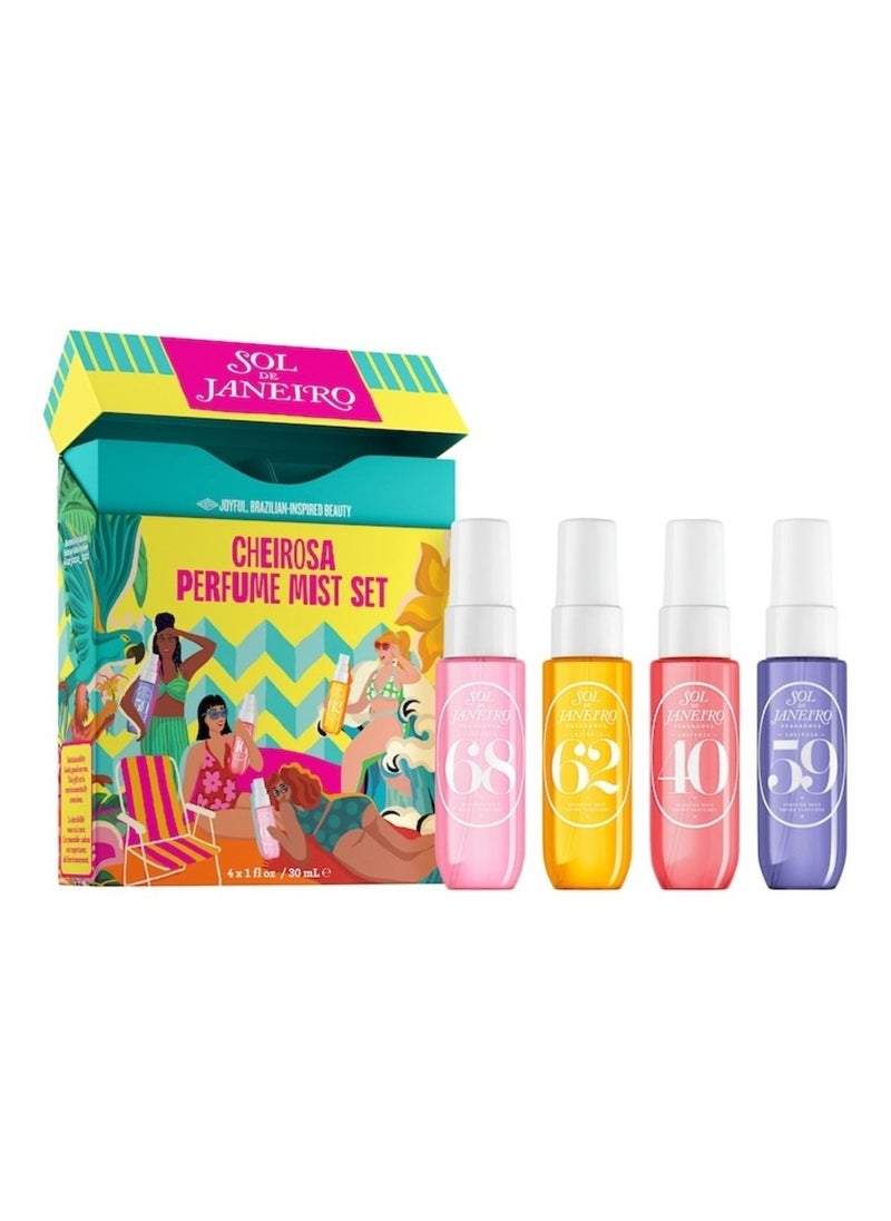 Sol de Janeiro Cheirosa Perfume Mist Set | Travel Size Mini Fragrances (4 x 30ml) – Tropical Scents Collection