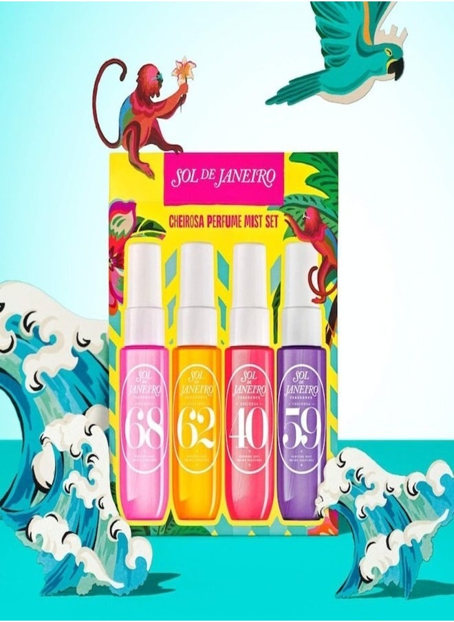 Sol de Janeiro Cheirosa Perfume Mist Set | Travel Size Mini Fragrances (4 x 30ml) – Tropical Scents Collection