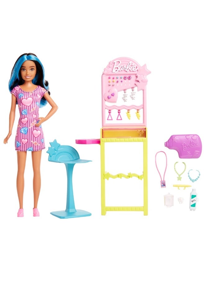 Skipper First Jobs Doll With Earring Piercing Station Playset