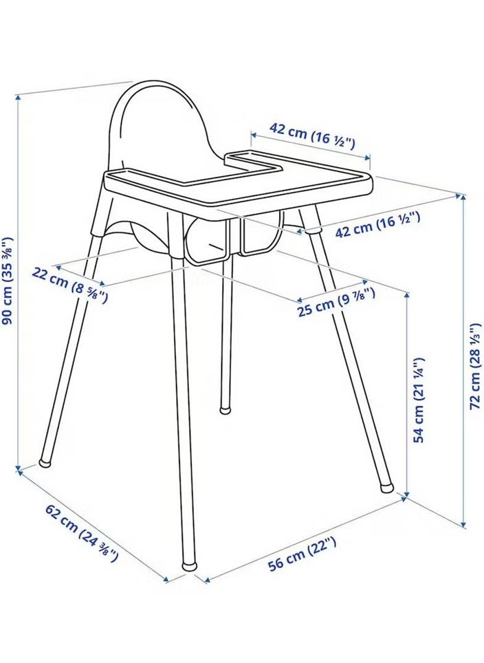 Portable baby dining chair foldable restaurant family children's dining table and chair dining chair-white