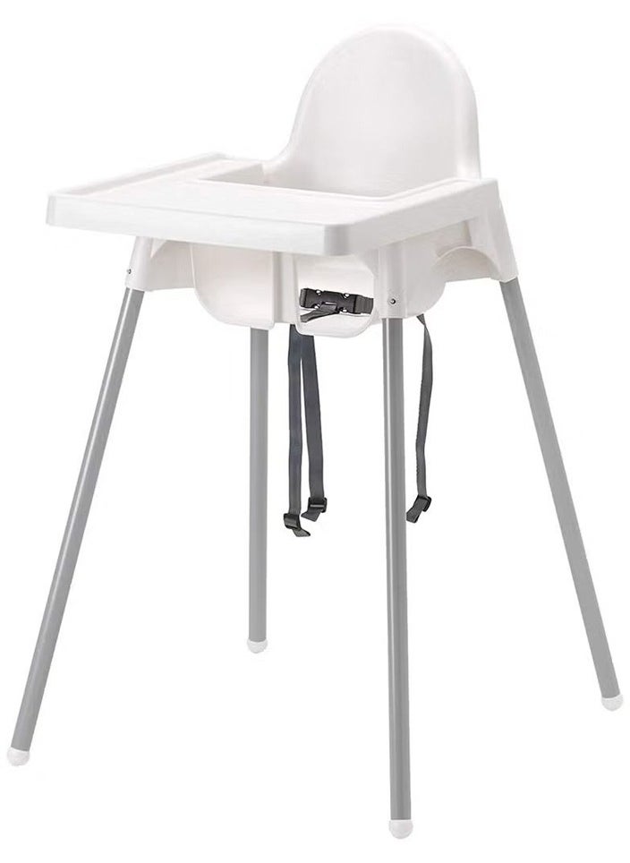 Portable baby dining chair foldable restaurant family children's dining table and chair dining chair-white