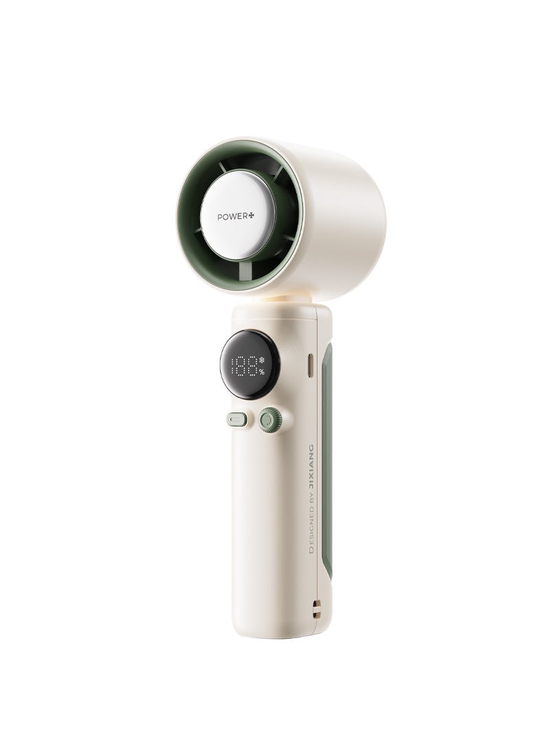 Portable High-Speed Mini Fan with Extended Battery Life Milky White