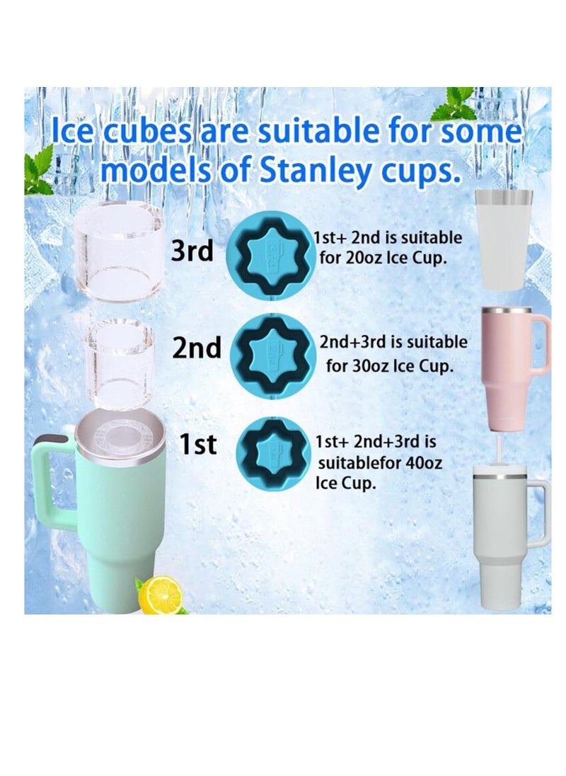 Snowflake Ice Cube Tray, Snowflake Shape Silicone Ice Cube Mold, Non-stick Ice Cube Maker, Soft Ice Cube Mold, Easy Demoulding Ice Cube Tray with Lid, Ice Cube Trays for freezer, Coffee, Tea