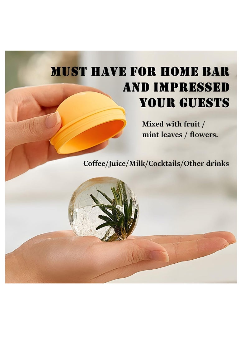 Creative Ice Ball Molds, 3 Pack Round Ice Cube Tray, Whiskey Ice Cubes with Lid, Light Bulbs Ice Mold, Reusable Cute DIY Ice Mold for Cocktails, Whiskey, Iced Tea