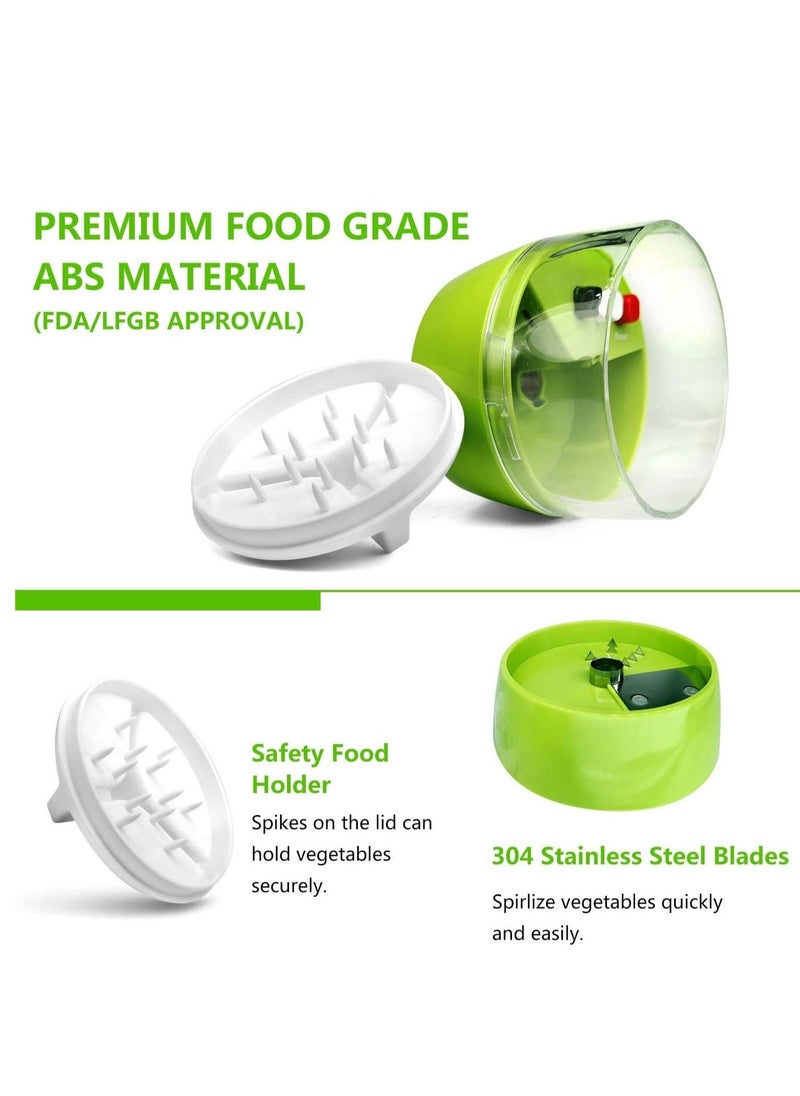 Vegetable Chopper, Spiralizer Vegetable Slicer Fun Life Hand Held 4 in 1 Vegetable Spiralizer Slicer Food Chopper Cutter Zucchini Noodle & Veggie Pasta