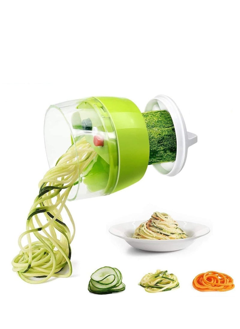 Vegetable Chopper, Spiralizer Vegetable Slicer Fun Life Hand Held 4 in 1 Vegetable Spiralizer Slicer Food Chopper Cutter Zucchini Noodle & Veggie Pasta