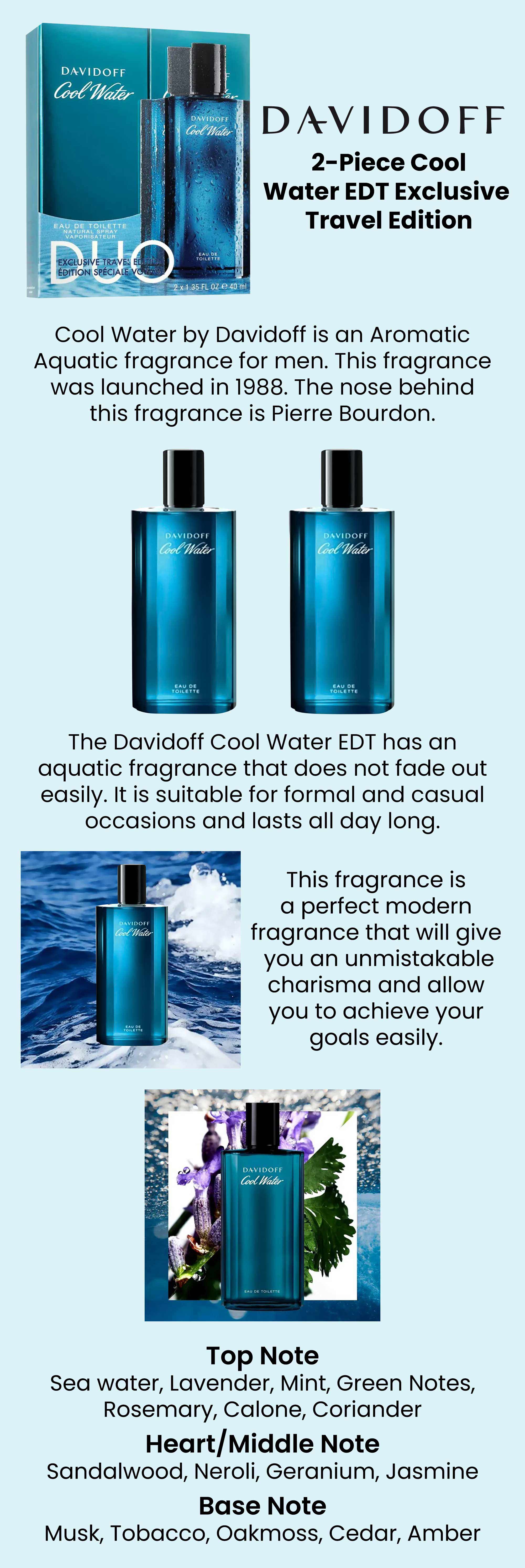 2-Piece Cool Water EDT Set 2x40ml