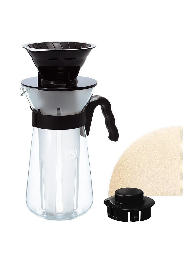 V60 Glass Iced Coffee Maker 700ml, Black