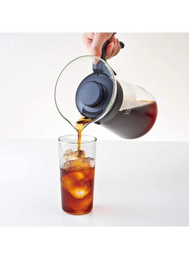 V60 Glass Iced Coffee Maker 700ml, Black