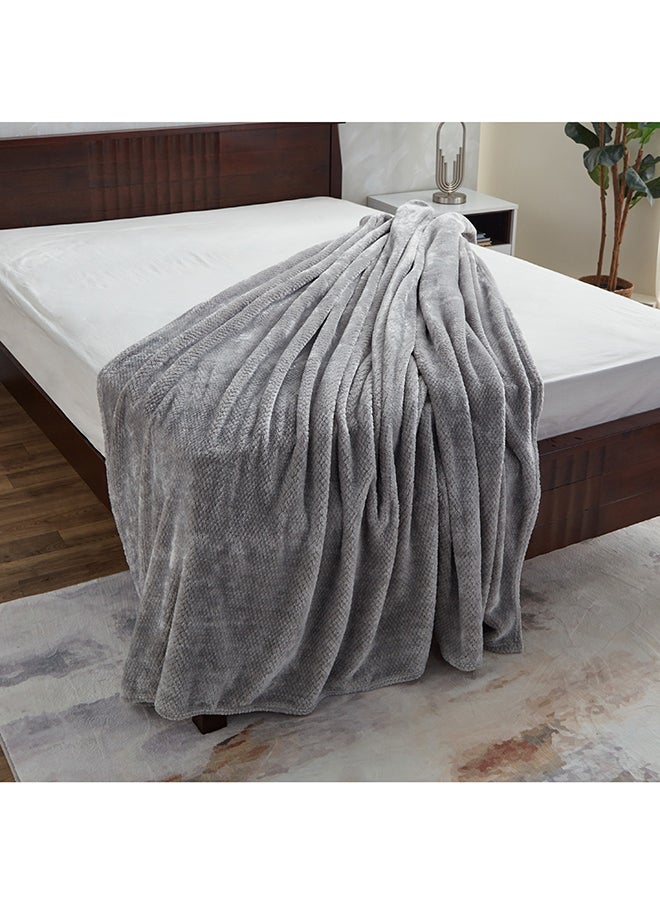 Lux Popcorn Twin Flannel Blanket 220 x 150 cm