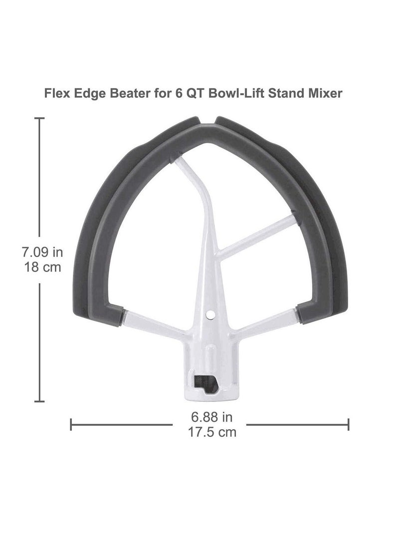 Flex Edge Beater for KitchenAid Mixer 6 Quart Bowl-Lift Stand Mixer, Beater with Silicone Edge, Perfect 6 QT Bowl-Lift Stand Mixer Attachment, Mixer Accessory