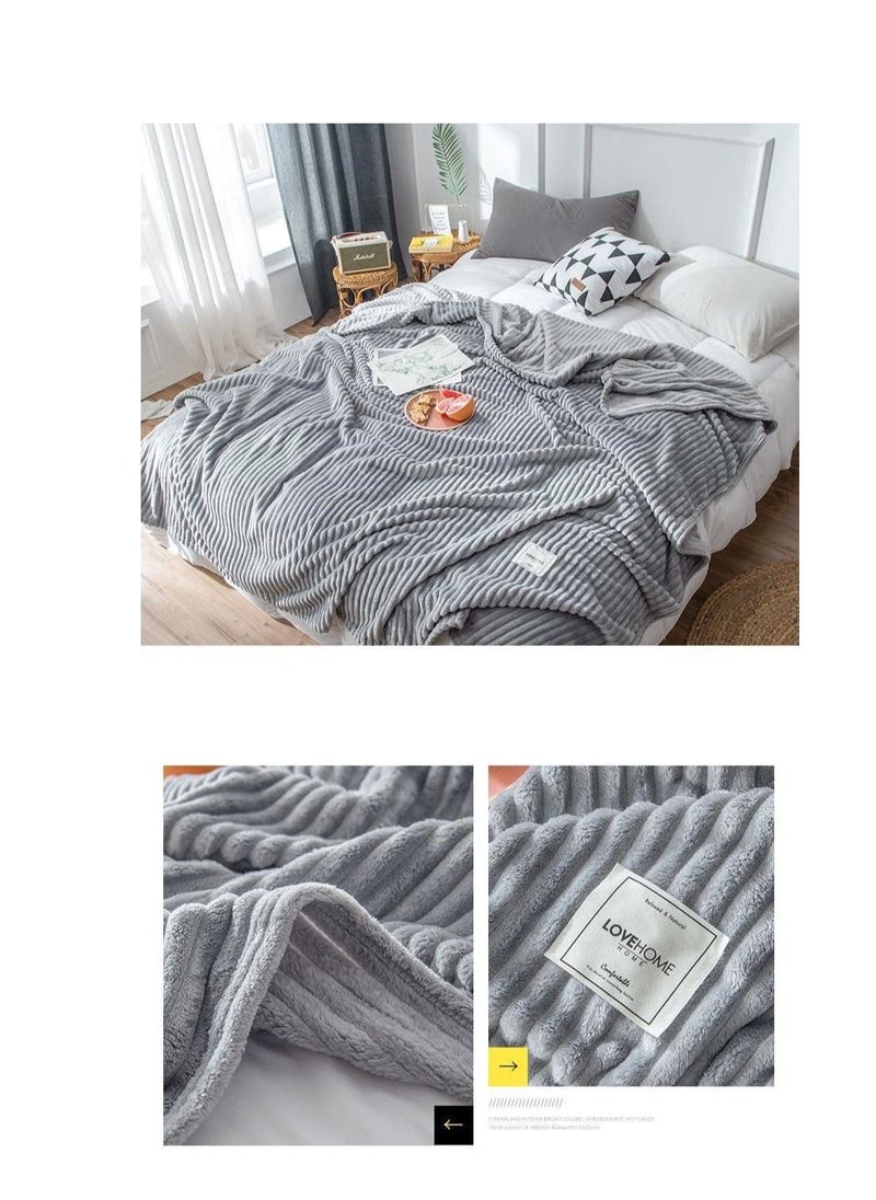 Single-layer Velvet Blanket Warm Thermal Blanket Cover Flannel Summer Winter Bedspread Blanket Double Bed Blanket