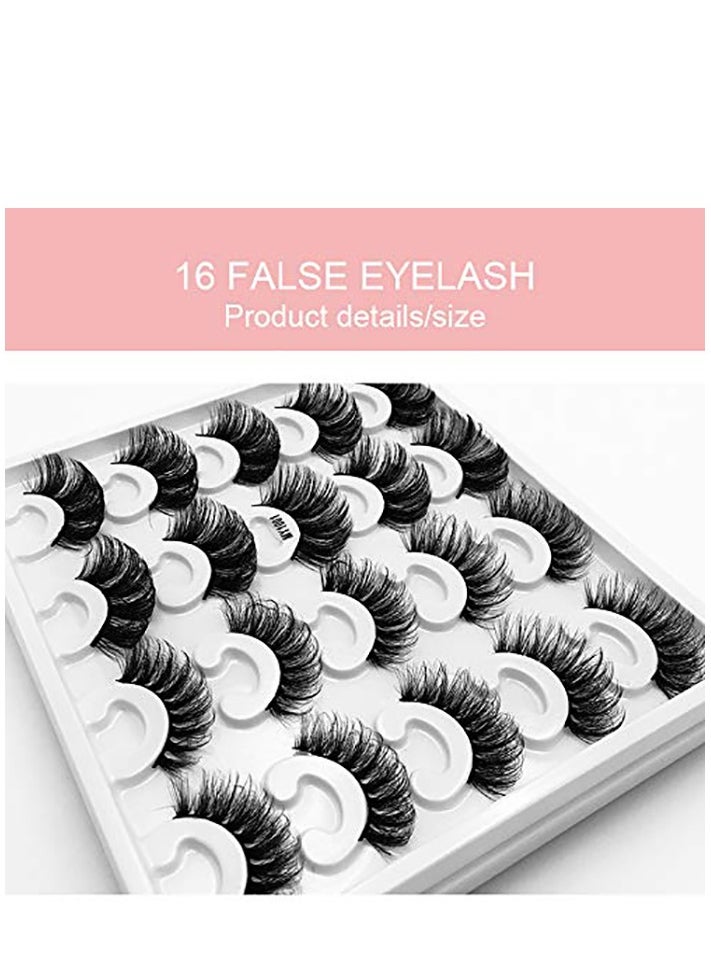 10pair Mink Eyelashes 15mm Lashes Fluffy Messy 3D False Eyelashes Dramatic Long Natural Lashes Makeup Mink Lashes