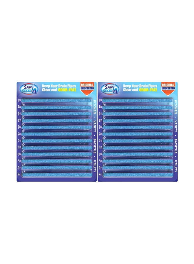 24-Piece Drain Cleaner Sticks Blue