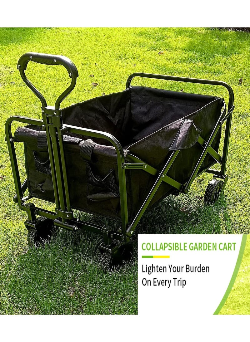 Collapsible Utility Wagon Cart Outdoor Garden Shopping Camping Cart