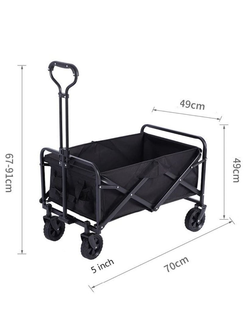 Collapsible Utility Wagon Cart Outdoor Garden Shopping Camping Cart