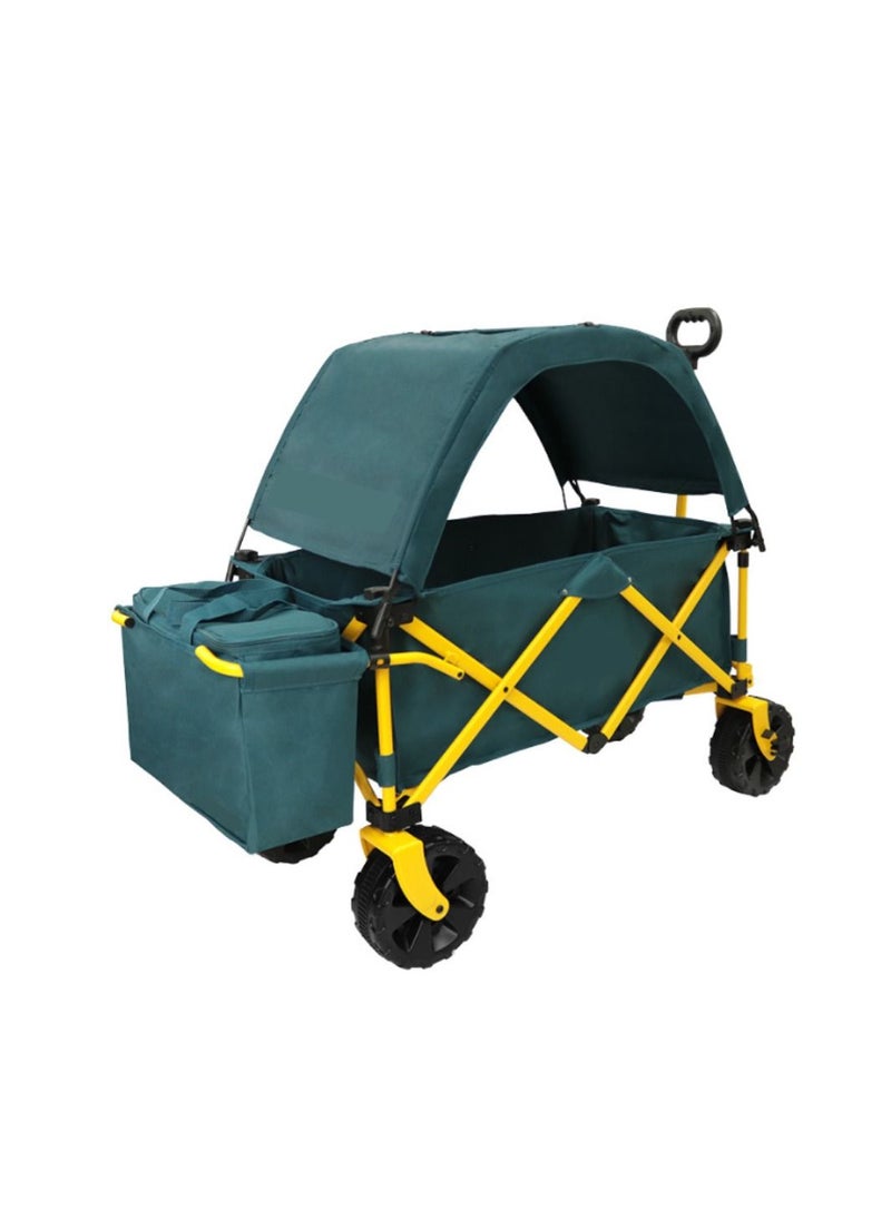 COOLBABY Family Shopping Cart Outdoor Camp Car Shade Walking Baby Camping Camping Rod Foldable Trailer With Canopy