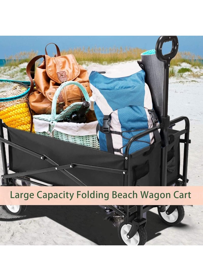 Folding Cart, Foldable Camping Cart, ultifunctional Outdoor Travel Cart, Shopping Cart, Large-Capacity Grocery Cart, Suitable For Garden Outdoor Sports Camping Picnic