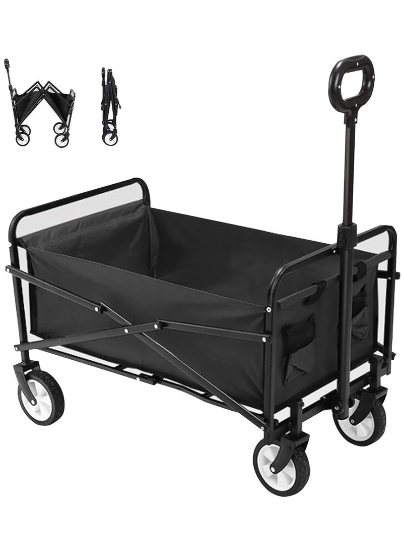 Folding Cart, Foldable Camping Cart, ultifunctional Outdoor Travel Cart, Shopping Cart, Large-Capacity Grocery Cart, Suitable For Garden Outdoor Sports Camping Picnic