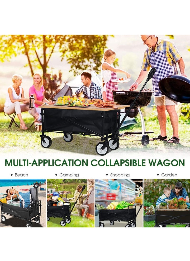 Folding Cart, Foldable Camping Cart, ultifunctional Outdoor Travel Cart, Shopping Cart, Large-Capacity Grocery Cart, Suitable For Garden Outdoor Sports Camping Picnic