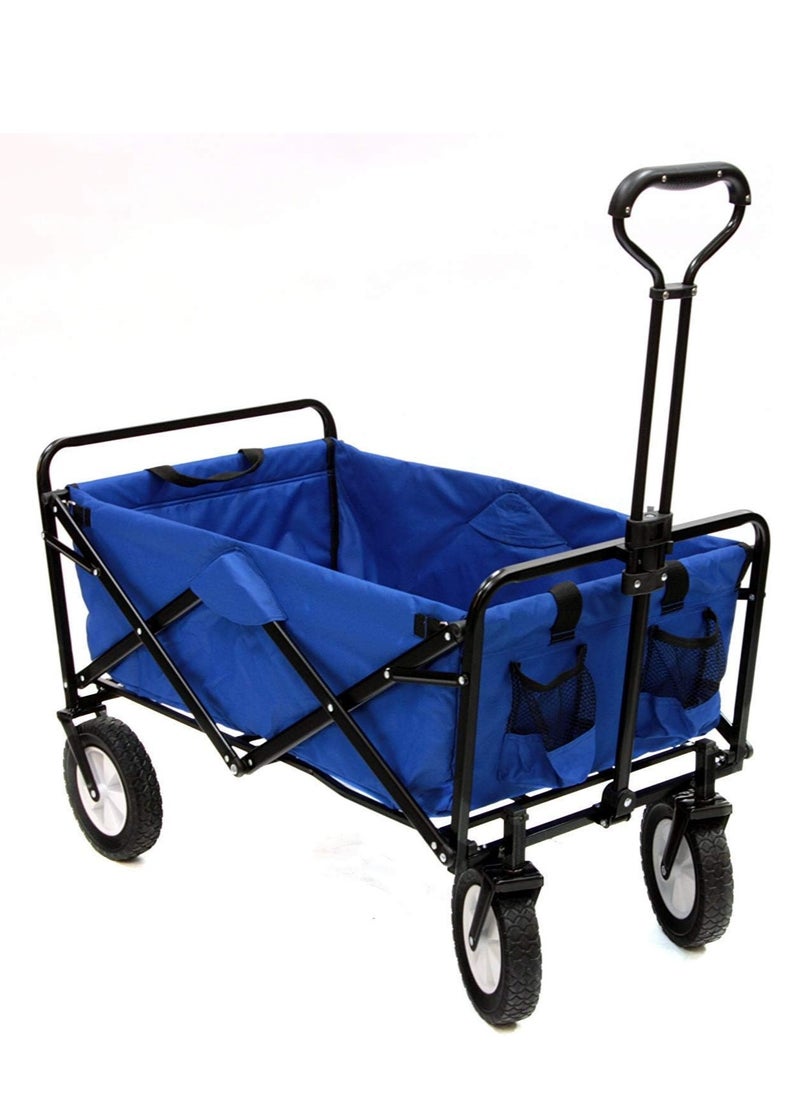 Ultra-Convenient Folding Wagon with Large Capacity and Easy Transport For Loading Water Cans, Shopping Items, Heavy Items