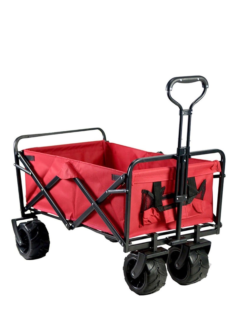 Collapsible Utility Wagon Cart Outdoor Garden Shopping Camping Cart