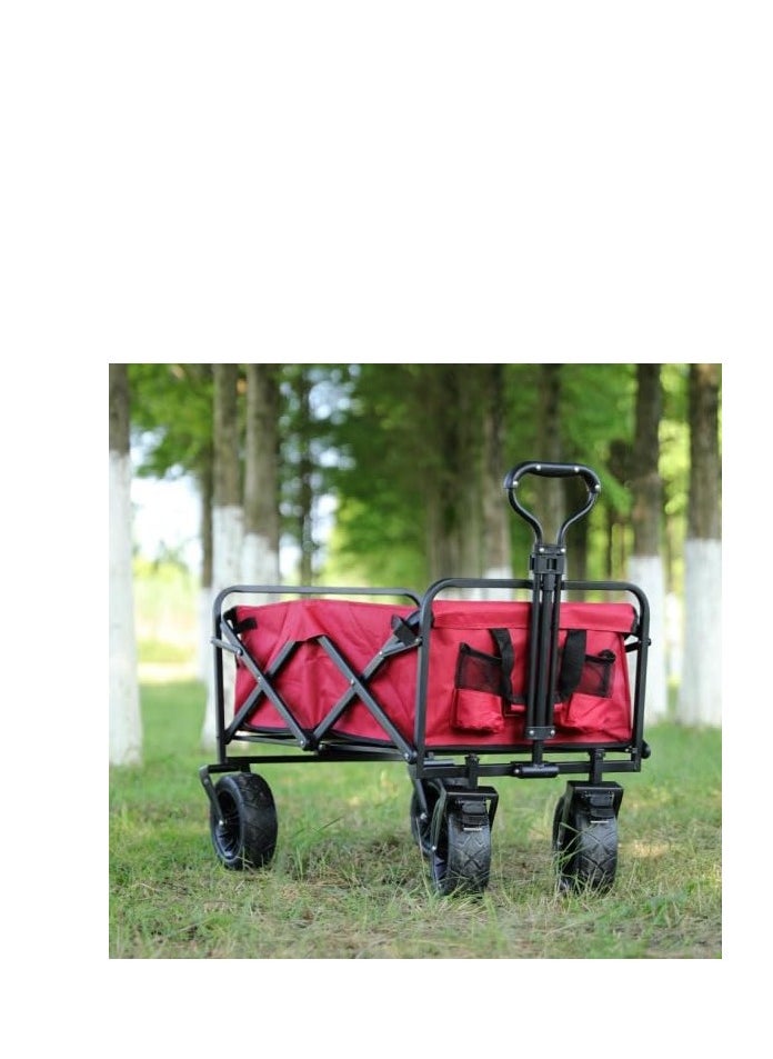 Collapsible Utility Wagon Cart Outdoor Garden Shopping Camping Cart