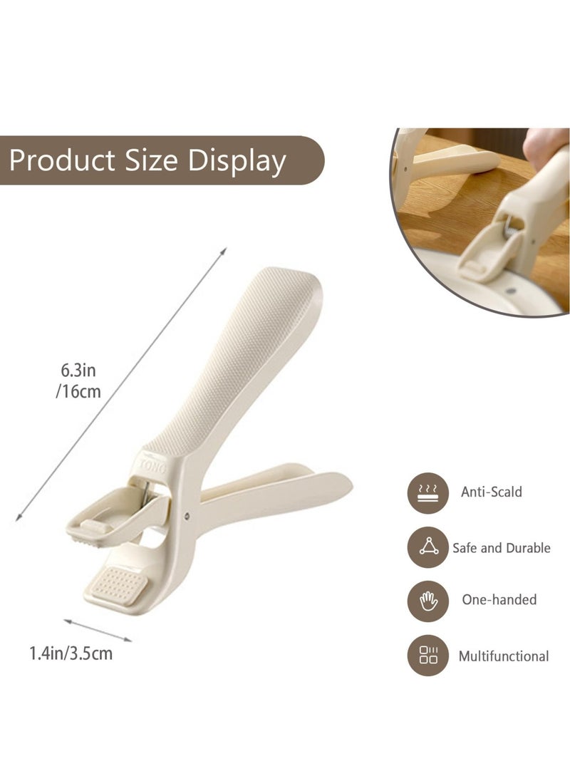 2 Pack Hot Plate Gripper Tongs for Safely Moving Hot Plates, Bowls, Pizza Pans, Air Fryers, Microwave Ovens with Food