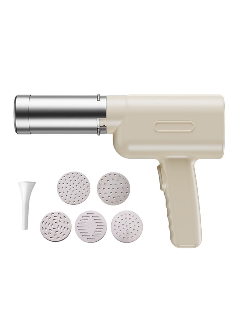 Handheld Electric Pasta Maker, 5-in-1 Noodle Maker Cordless Pasta Machine, Portable Noodle Maker with Shaping Moulds and Cutter, Homemade Ramen Spaghetti Maker Machine