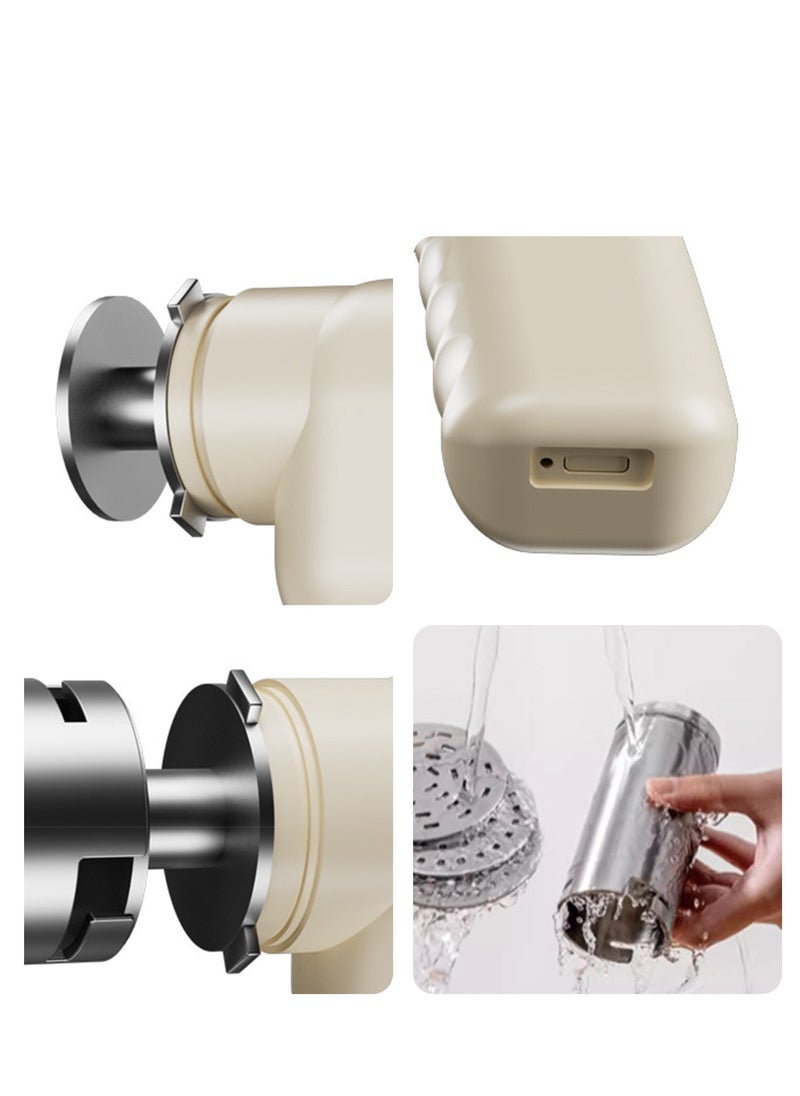 Handheld Electric Pasta Maker, 5-in-1 Noodle Maker Cordless Pasta Machine, Portable Noodle Maker with Shaping Moulds and Cutter, Homemade Ramen Spaghetti Maker Machine