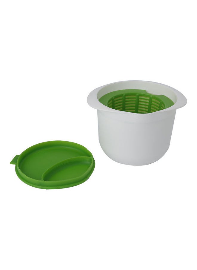 Plastic Cheese Maker Green/White