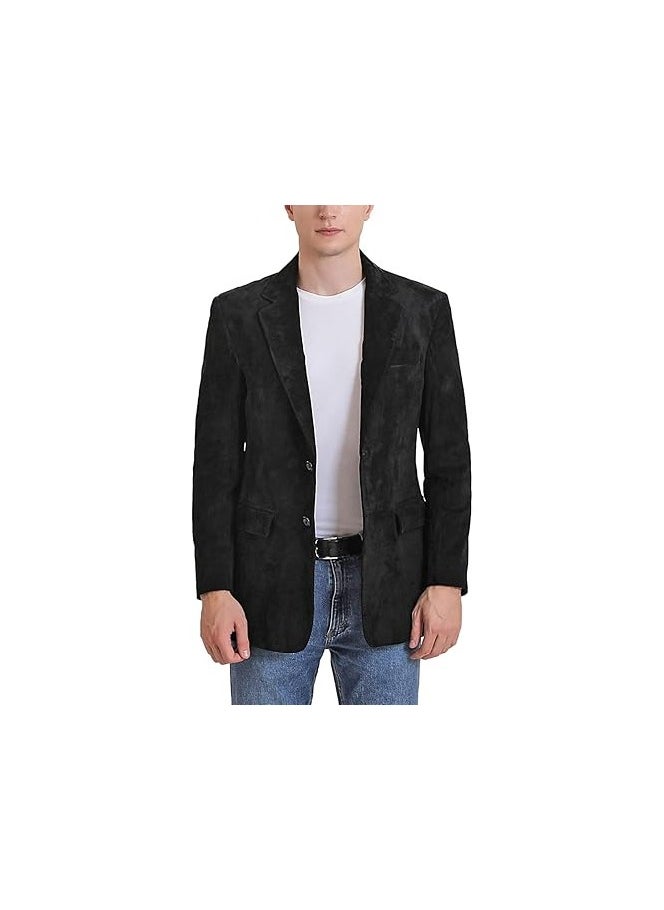 Men Richard Classic Leather Blazer Lambskin Sport Coat Jacket - Men Slim Fit Leather Jacket