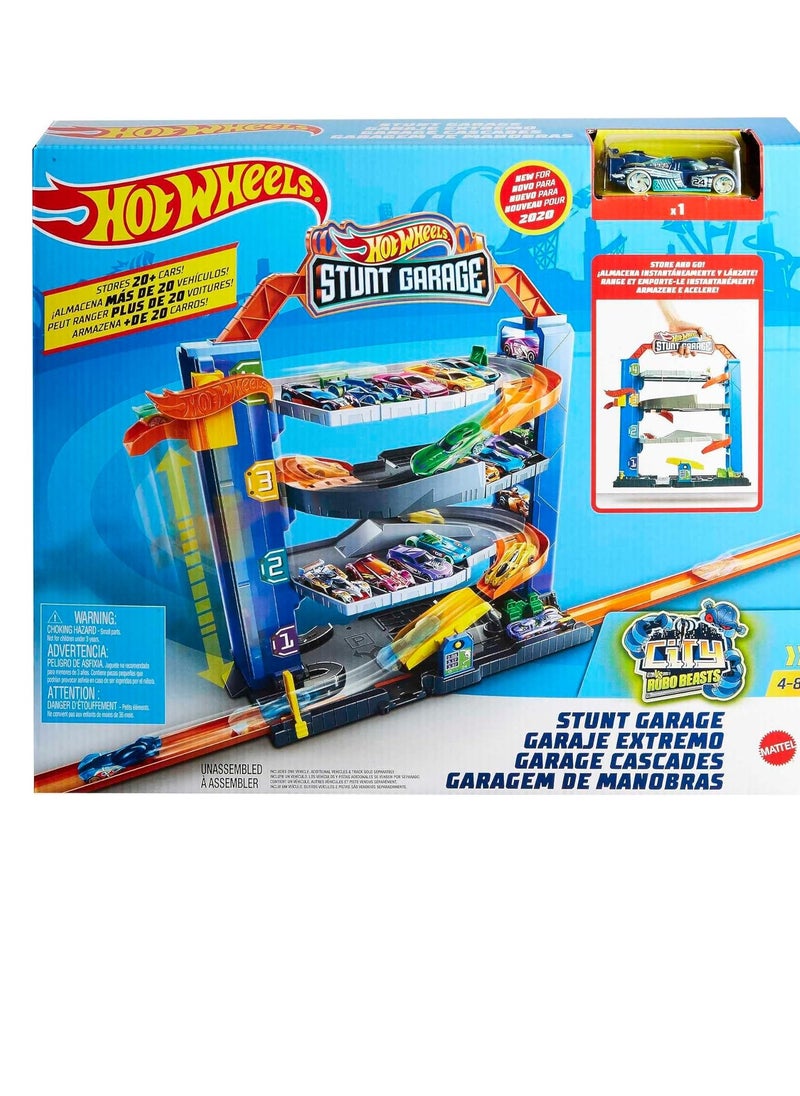 City Stunt Garage Play Set Gift Idea for Ages 3 to 8 years