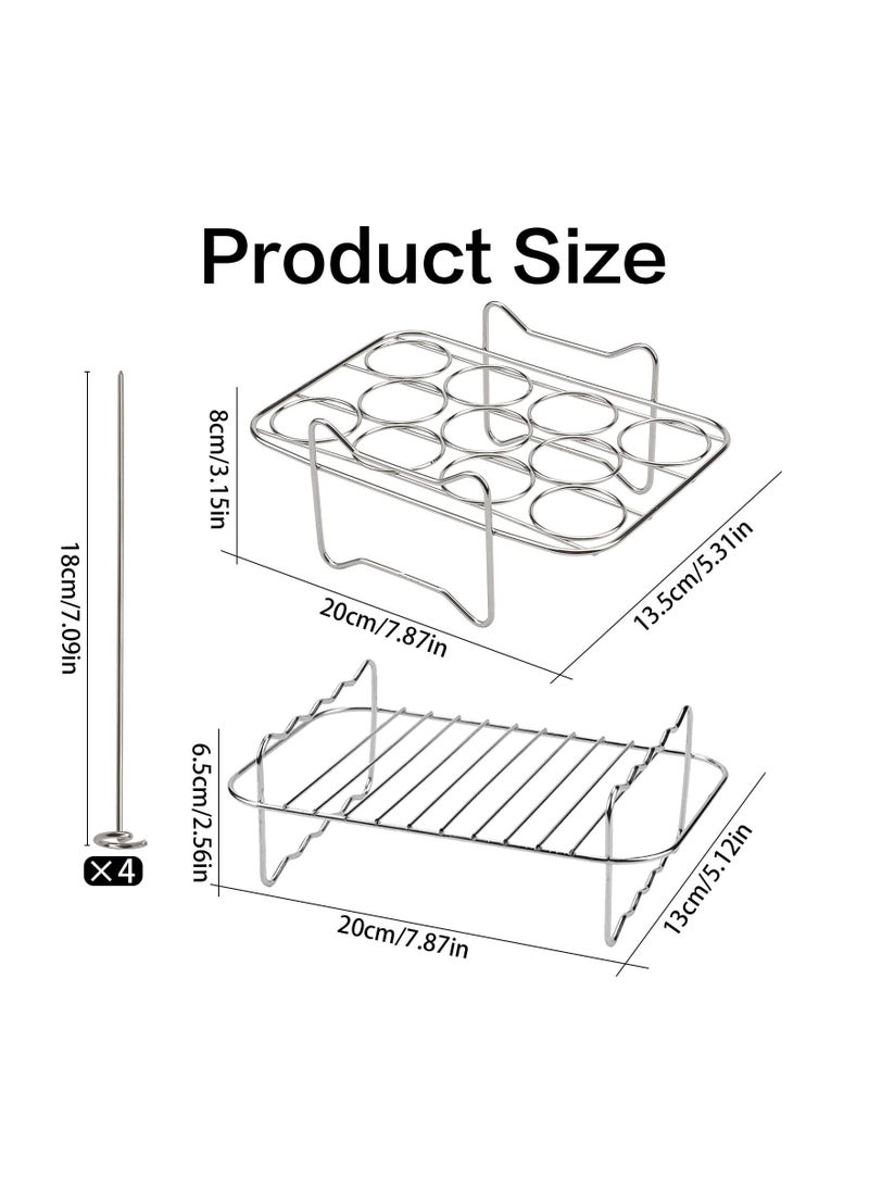 Air Fryer Rack, Compatible for Ninja Dual Air Fryer, Layered Dehydrator Racks, Air Fryer Accessories Compatible with Ninja Food Dual Zone Air Fryer (AF451UK)(AF300UK)(AF400UK)(2PCS )