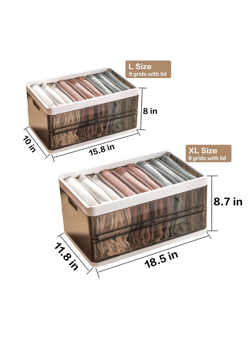Wardrobe Storage Bin Clothes Storage Organizer Underwear Drawer Organizer Stackable Plastic Storage Bin For Closet Slideable Drawer Clothes Organizer Box