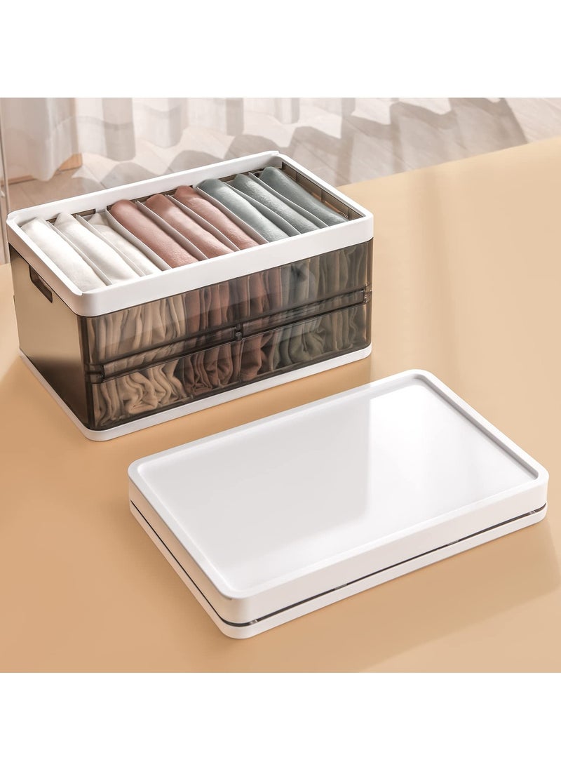 Wardrobe Storage Bin Clothes Storage Organizer Underwear Drawer Organizer Stackable Plastic Storage Bin For Closet Slideable Drawer Clothes Organizer Box