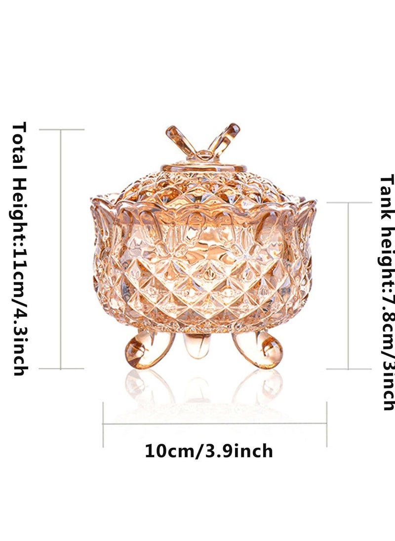 Glass Storage Jars, Small Glass Candy Jar, Mini Butterfly Candy Jar With Three Feet, Multifunctional Storage Jar For Candy Snacks Small Items