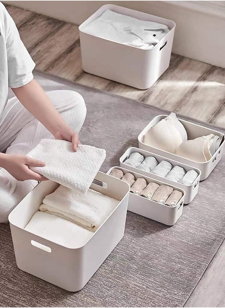 Pack of 2 Plastic Bins – Versatile Storage Organizers for Kitchen, Bathroom, Under-Bed, and Closet Organization, Stackable Bins for Home Storage, Durable Plastic Storage Bins, Space-Saving Organizers for Household Items, Multi-Purpose Storage Solution