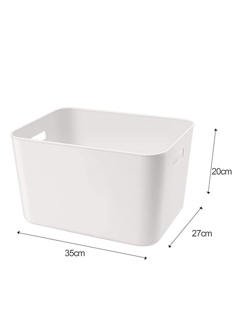 Pack of 2 Plastic Bins – Versatile Storage Organizers for Kitchen, Bathroom, Under-Bed, and Closet Organization, Stackable Bins for Home Storage, Durable Plastic Storage Bins, Space-Saving Organizers for Household Items, Multi-Purpose Storage Solution
