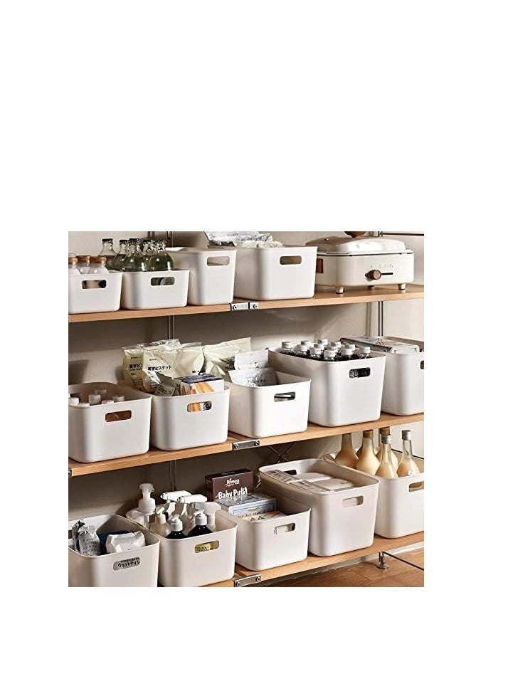 Pack of 2 Plastic Bins – Versatile Storage Organizers for Kitchen, Bathroom, Under-Bed, and Closet Organization, Stackable Bins for Home Storage, Durable Plastic Storage Bins, Space-Saving Organizers for Household Items, Multi-Purpose Storage Solution