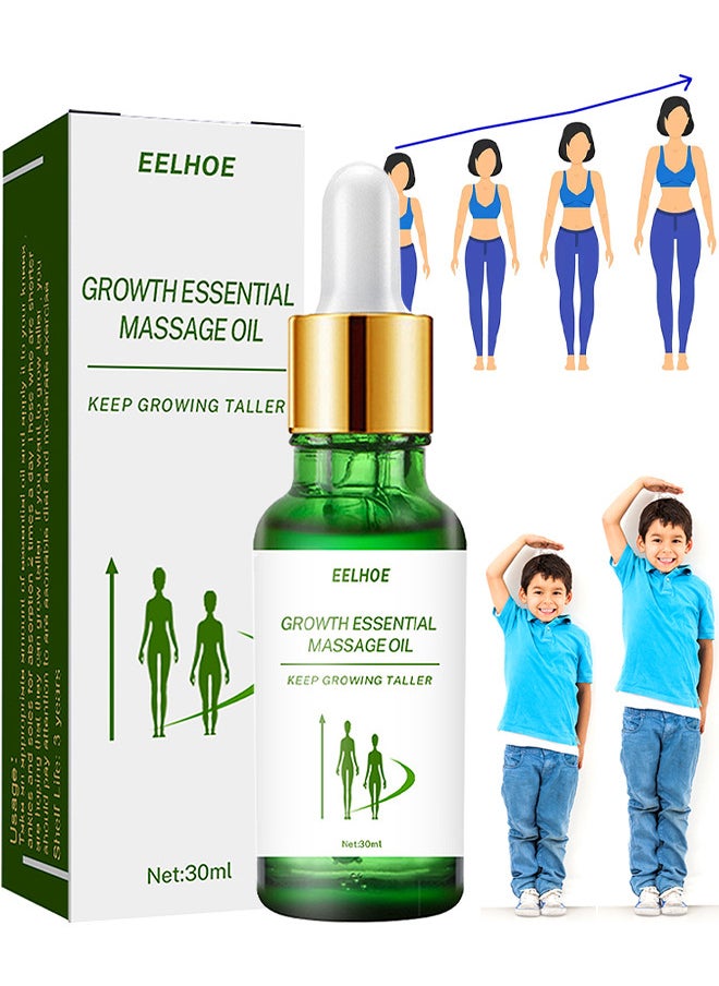 Growth Essential Massage Oil, Height Growth Care Oil, Plant Heightening Essential Oil, Plantar Acupoint Stimulation, Healthy Massage Essential Oil, 30ML