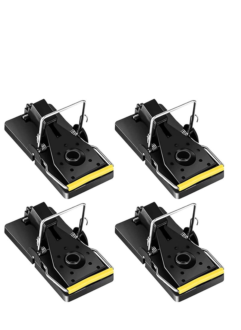 Mouse Traps, 4 Pcs Small Rat Traps That Work, Mice for House Reusable Snap Trap High Sensitive Catcher Home Indoors Outdoors