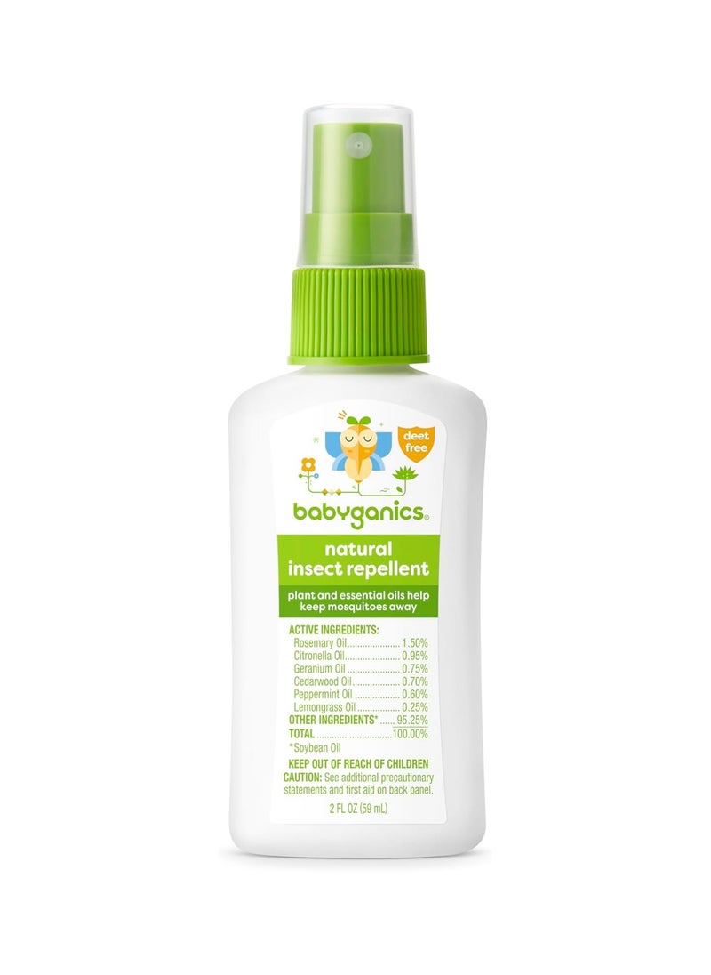 Babyganics Insect Spray, 2oz, 1 pack, Made with Plant and Essential Oils, Packaging May Vary