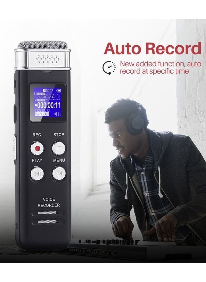 32GB Digital Voice Recorder Voice Activated Recorder with Playback - Upgraded Small Tape Recorder for Lectures, Meetings, Interviews, Mini Audio Recorder USB Charge, MP3
